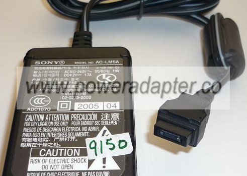 Sony AC-LM5A AC ADAPTER 4.2VDC 1.7A USED Camera Camcorder CHARGE